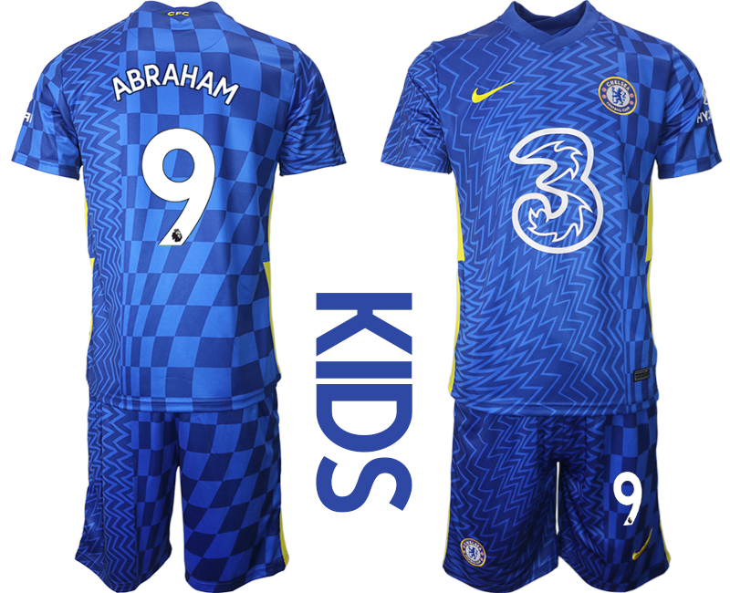 Youth 2021-2022 Club Chelsea FC home blue #9 Nike Soccer Jerseys
